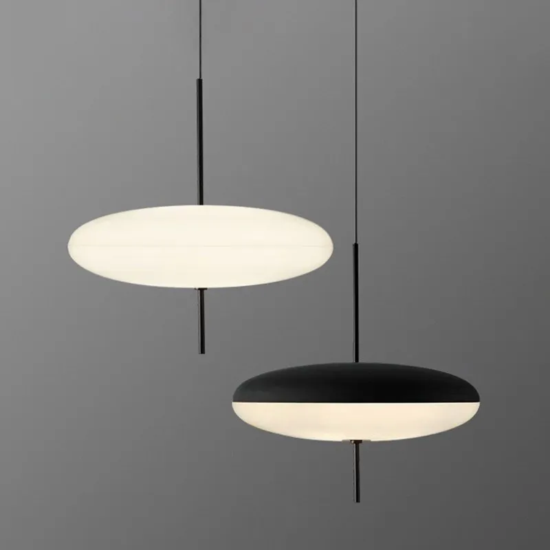 discos voadores modernos lampadas pingentes conduziu minimalista preto branco luzes penduradas restaurante sala de estar quarto bar estudo decoracao de casa 01