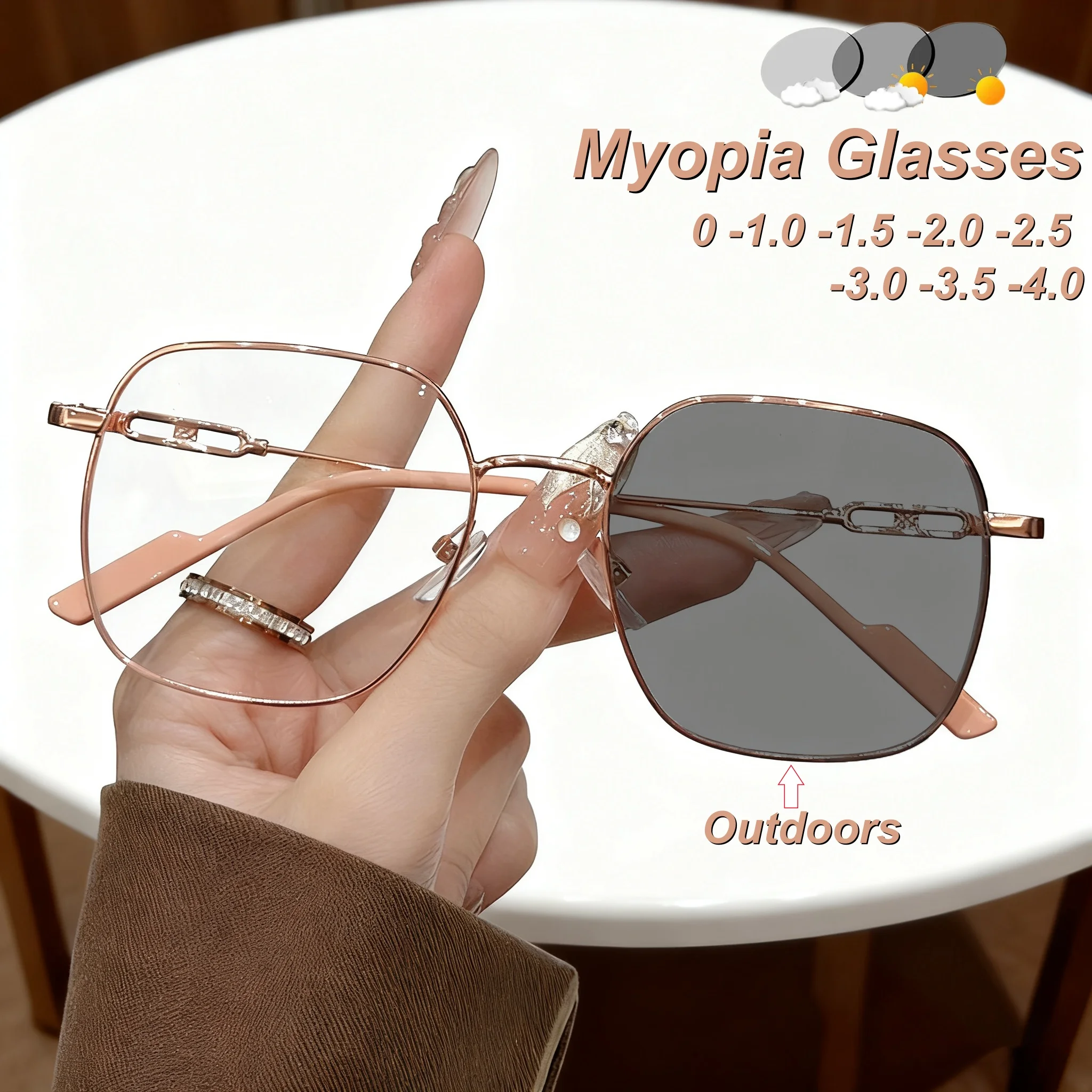 

2025 New Fashionable Personalized HD Large Frame Women's Myopia Glasses Ultra Light Neutral High Quality Anti Blue Light Glasses