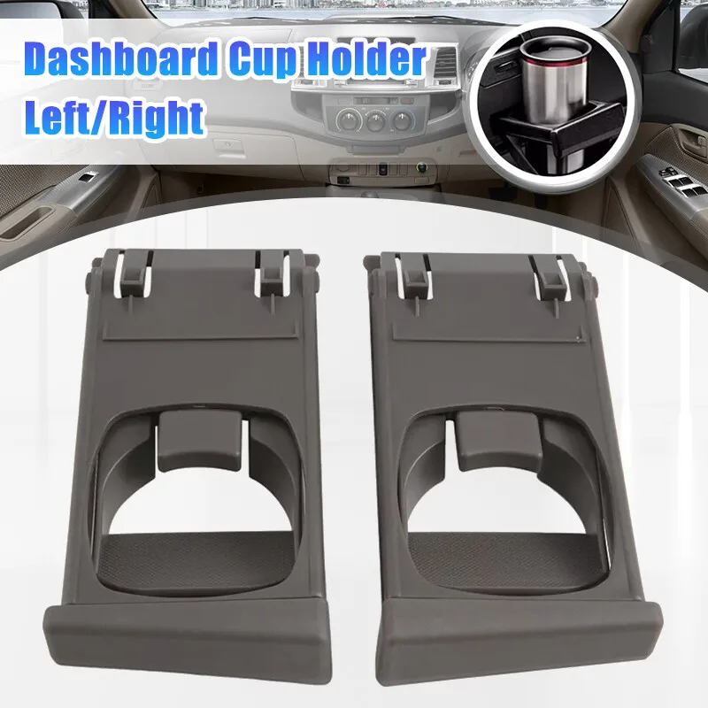 2X Car Cup Holder Support For Toyota Hilux Vigo SR Pickup Fortuner 2004 ~2015 55604-0K010 556040K010 Black Cup Bracket