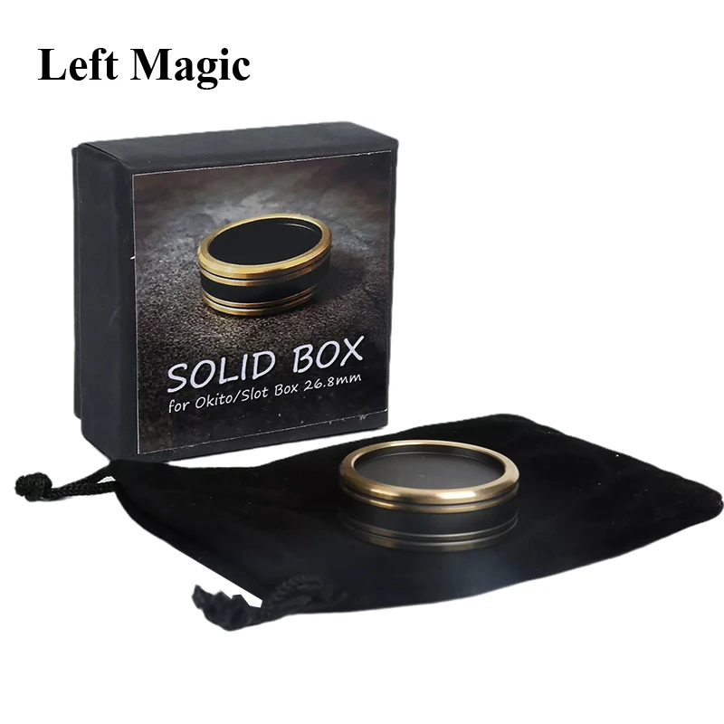 Solid Box For Okito/Slot Box 26.8mm Magic Tricks No Japanese 500yen Coin Close Up Street Illusions Props Gimmicks Mentalism