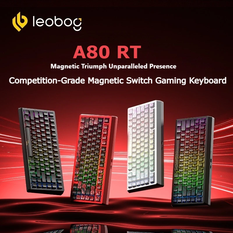 

LEOBOG A80RT Magnetic Switch Wired Keyboard Esports 0.01mmRT 8KHZ Hot-Swap RGB Customized Gaming Mechanical Keyboard VALORANT