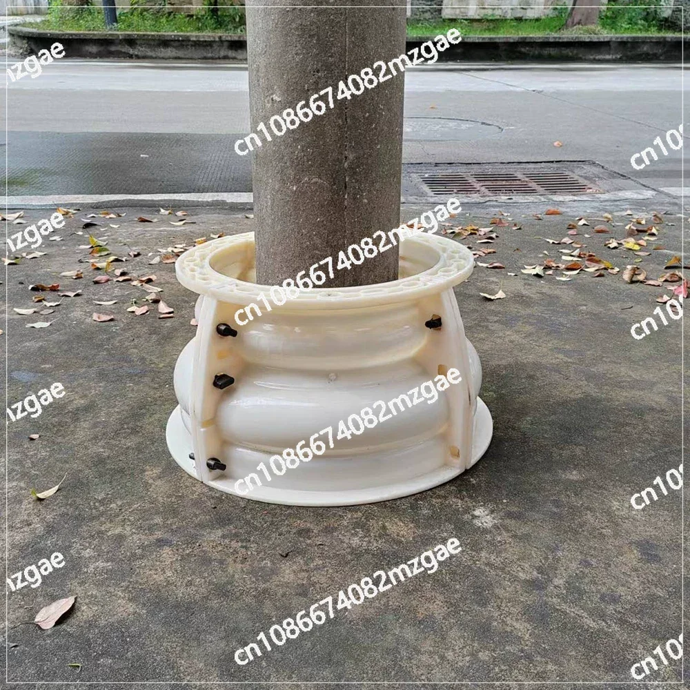 Roman Column Cylinder Mold with Pedestal and Capital Models, Thickened Plastic Cement Products for Villa Building Formwork