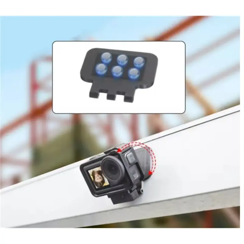 B44C For DJI Action 5 Pro Action 4/3 Multifunction Magnet Stand Base Desktop Fixed Holder Black Magnetic Mounting Bracket