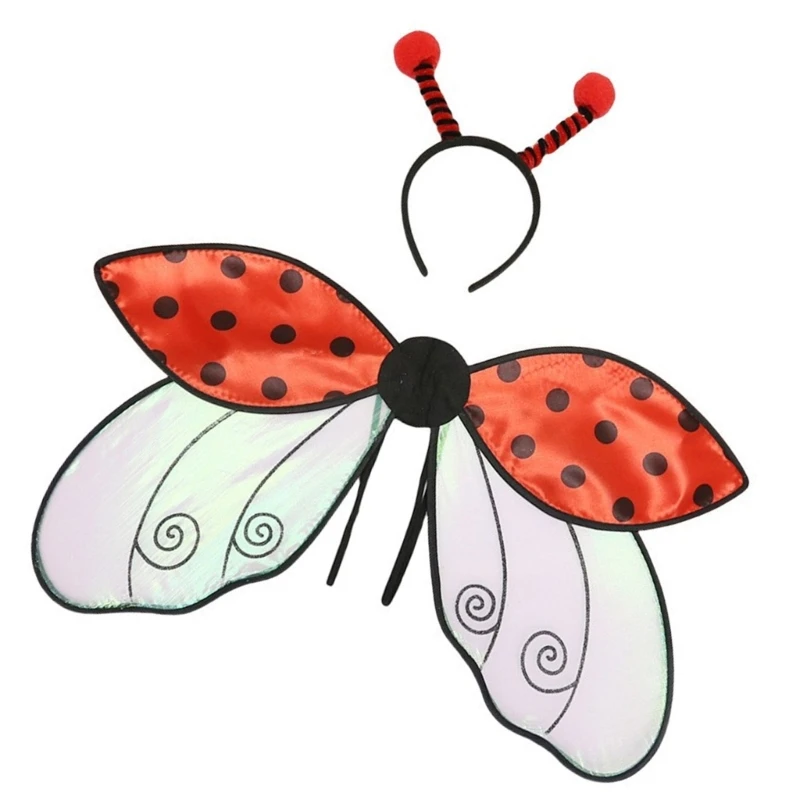 Asa joaninha com chapéu, asa inseto, asa abelha, capacete abelha, asa halloween