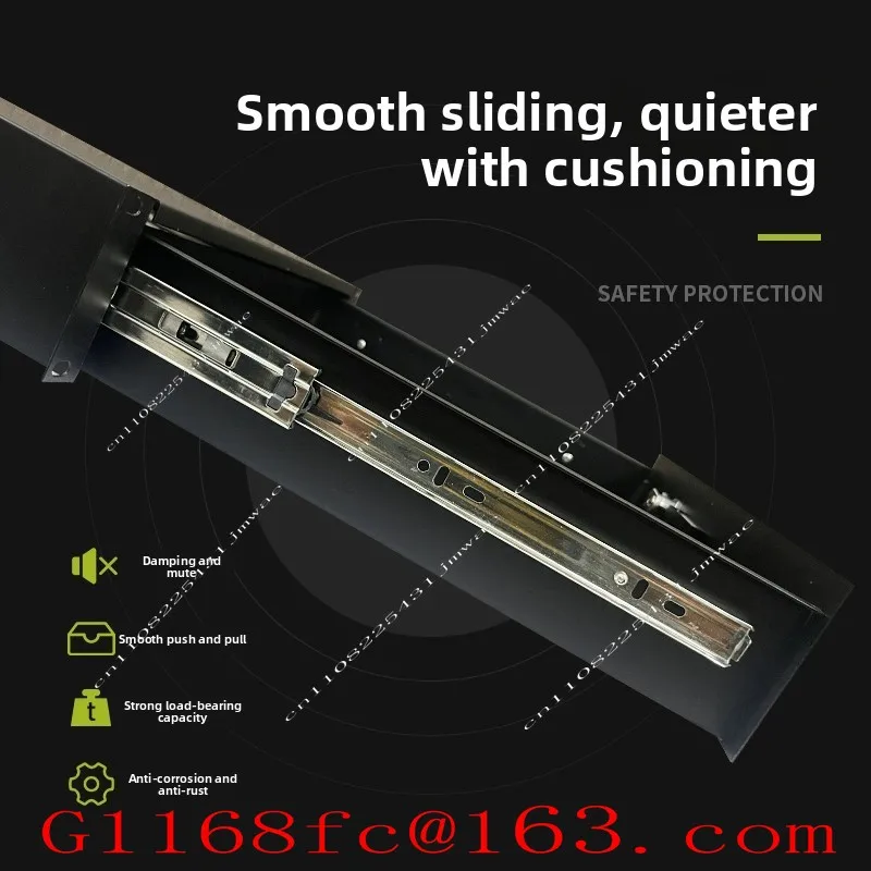 2U Metal Strap with Lock and Cotton Wireless Microphone 19 Inch Standard Cabinet Drawer