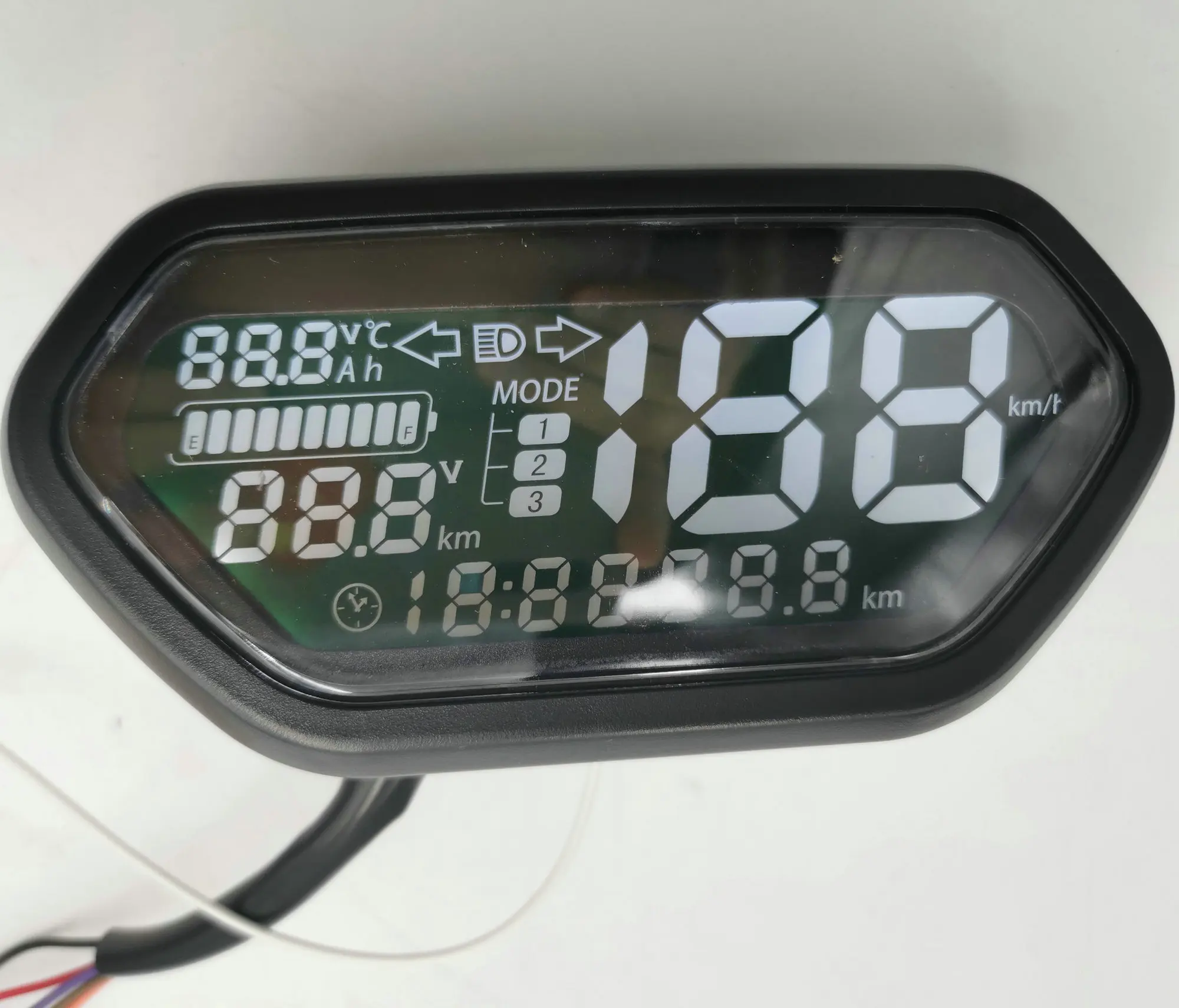 Speedometer LCD DISPLAY 48v60v72v84v96v120v144v Light/Battery Level Indicator for Electric Scooter Gauge Bike Tricycle Dashboard