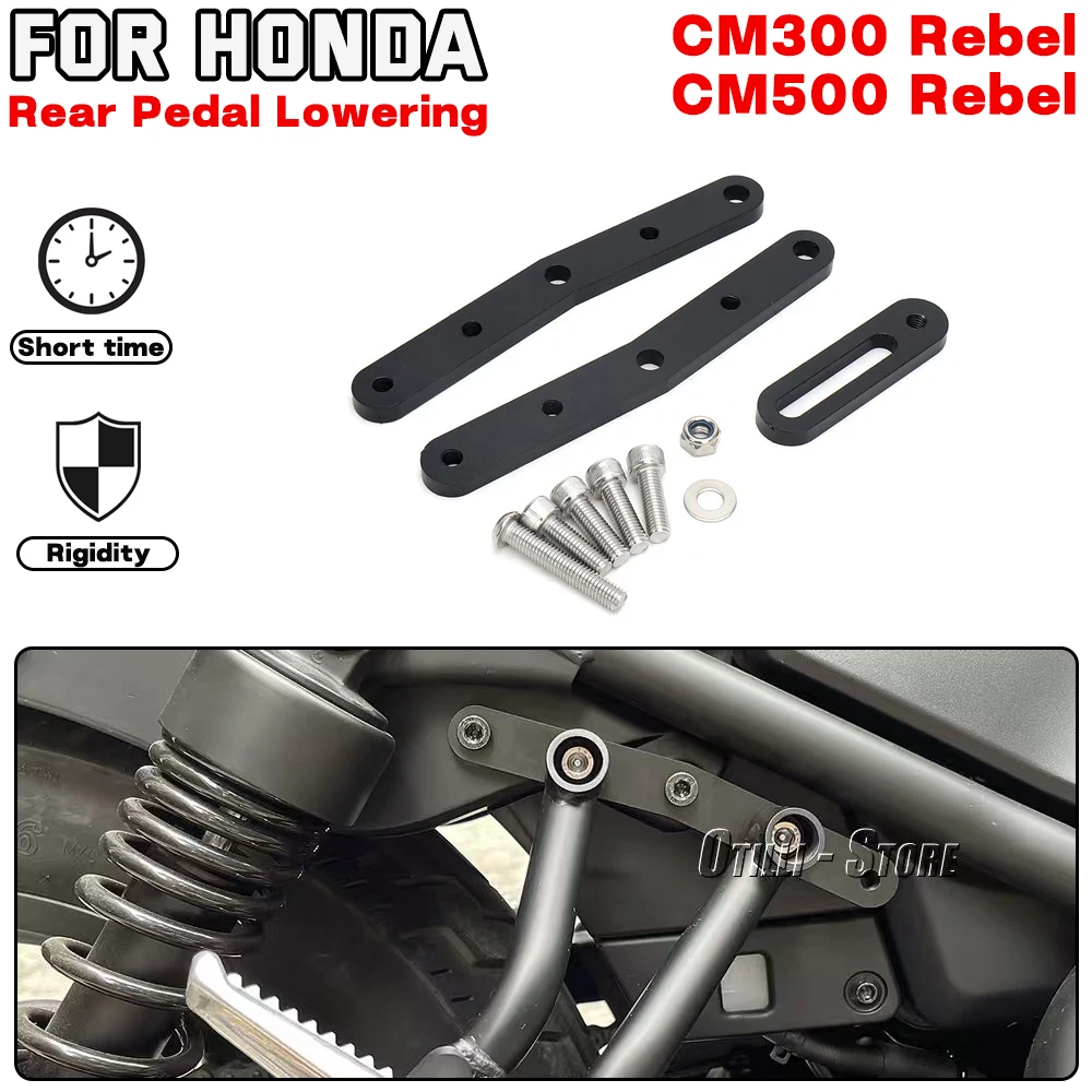 

For HONDA CM300 CM500 Rebel Motorcycle accessories Rear Pedal Lowering Kit Passenger Footrests Supports Black