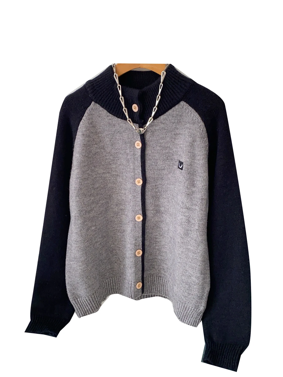 فضفاضة تناسب اللون بلو جولة Ne Long Sve محبوك Jaet المرأة عارضة Sle الشتاء Faionable المفتوحة سترة سترة