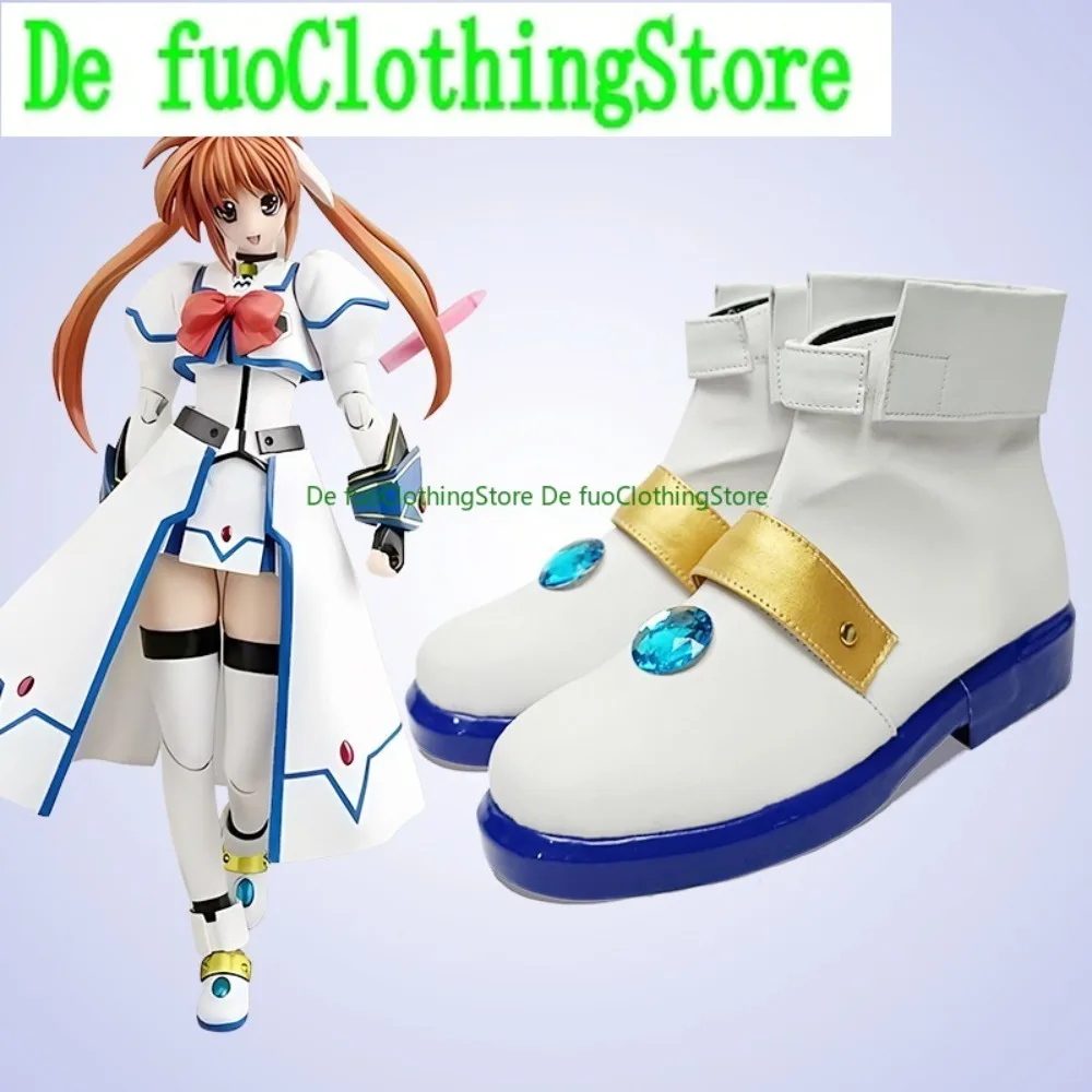 DefuoClothing Shoe Magical Girl Lyrical Nanoha Cos Shoes Custom Height High HeelsAnime Hallowen Play Role Character Game Shoe