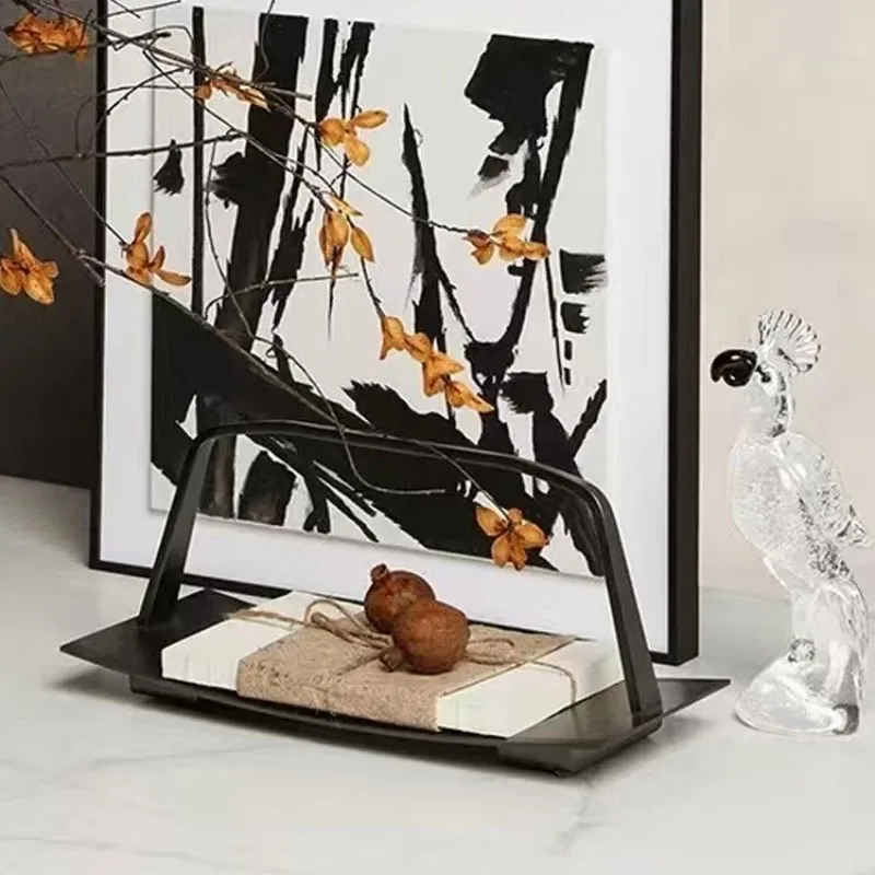 Luxury Modern Trays Living Room Desktop Storage Tray Restaurant Organize Plates with Handle Modern Home Organizing Accessories