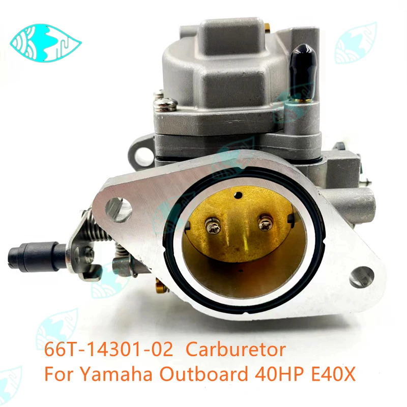 For Yamaha Outboard Motor 2 Stroke 40Hp  E40X Boat Accessories 66T-14301 66T-14301-02 Carburetor Carb Assy