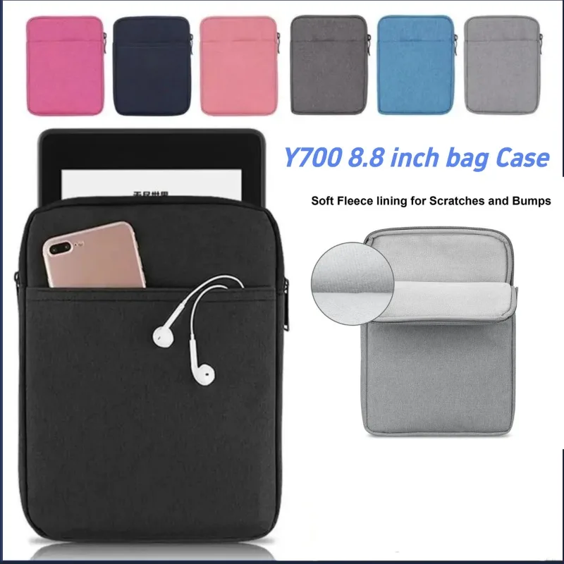 For Lenovo Legion Y700 Case Bag Shockproof Sleeve Pouch with Pockets for 8.8 Inch 1st 2nd 2022 2nd 2023 3rd 4th 5th Generation
