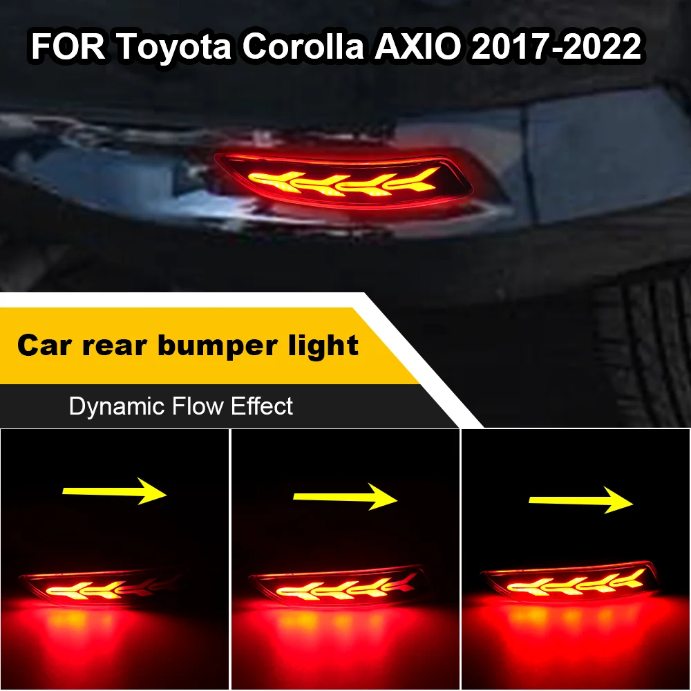

Для Toyota Corolla AXIO 2017-2022: Светодиодный задний бамперный фонарь, динамический светодиодный стоп-сигнал