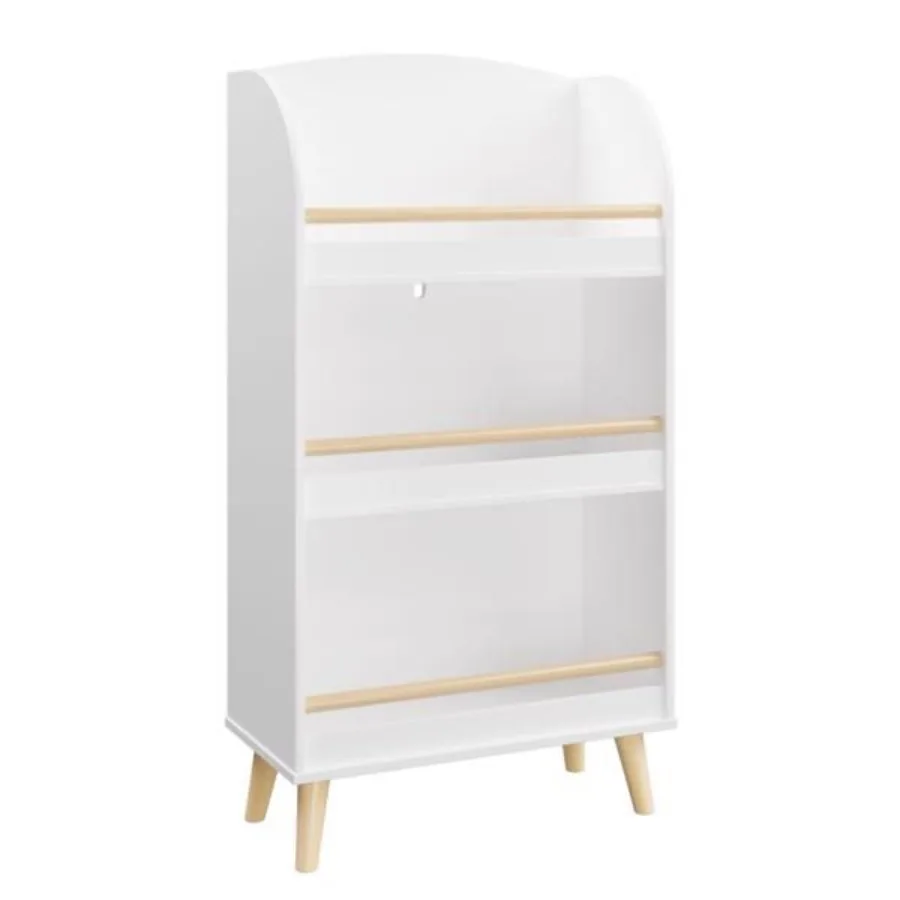 Bookshelf 3Tier Bookcase Book Organizer toy Storage Cabinet Organizer White