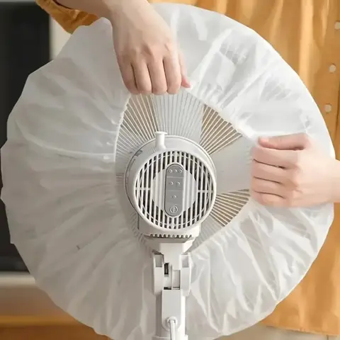 1PC 방수 방진 원형 팬 커버 - 전등갓 - 효율적인 공기 흐름과 쉬운 청소를 위한 내구성이 뛰어난 전동 팬 먼지 봉투