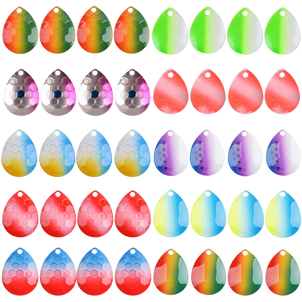 10 sztuk wędka Spinner ostrza metalowa łyżka przynęta na przynętę typu Spinnerbait Buzzbait łyżka Rigs przynęta na okonie sprzęt wędkarski DIY Making przynęty