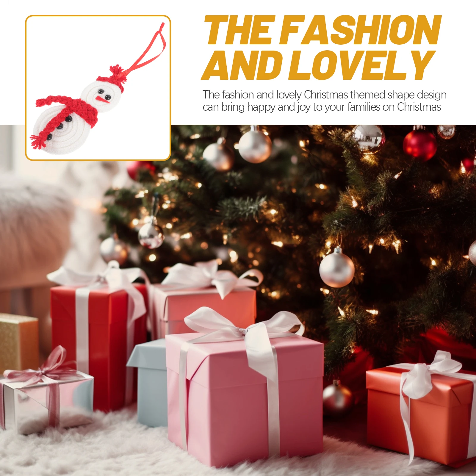 

Home Decor Christmas Tree Ornaments Snowman Crafts Small Hanging Resin Red Pendant Decorative