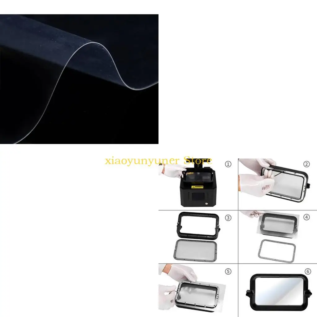 P9JB FEP Film 140 x 200 mm High Transmittance Strength, Thickness 0.1 mm Release Film for UV DLP 3D Printers, LCD SLA Resin