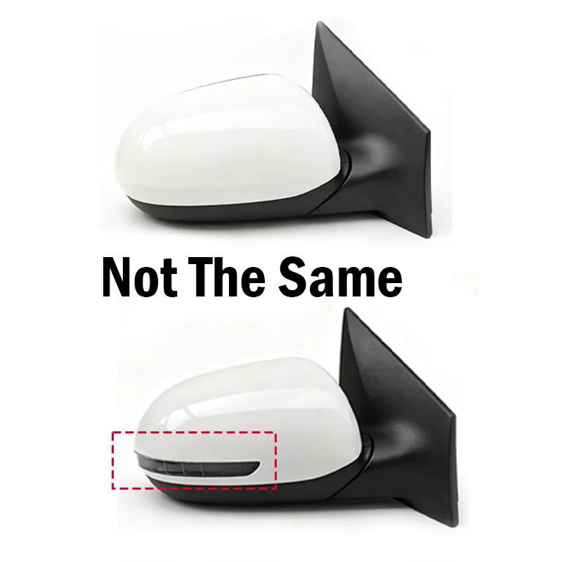 White Car Outside Rearview Mirror Assembly For Kia Soluto 2018 2019 2020 2021 2022 Rear View Mirror