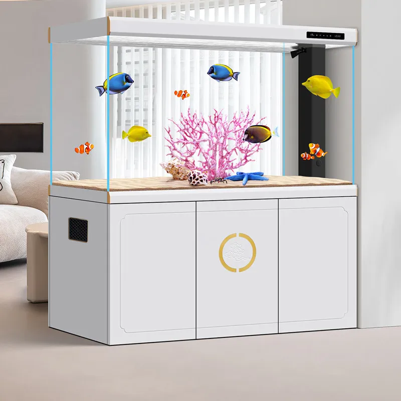 Exquisite Traditional Aquariu Energy-efficient Crystal Reception Desk Smart Integrated Cylinder Ffice Furniture Военное ДелоLJ40