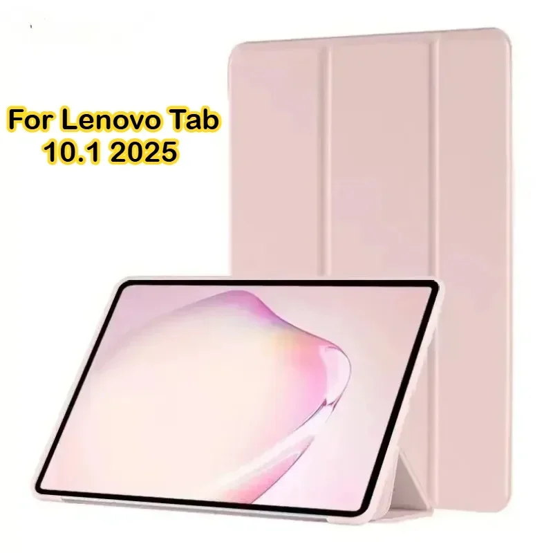 NEW PU Leather Smart Tablet Funda for Lenovo Tab 10.1 2025 Soft TPU Official Liquid Silicone Back Cover TB311XU TB311FU 10.1Inch
