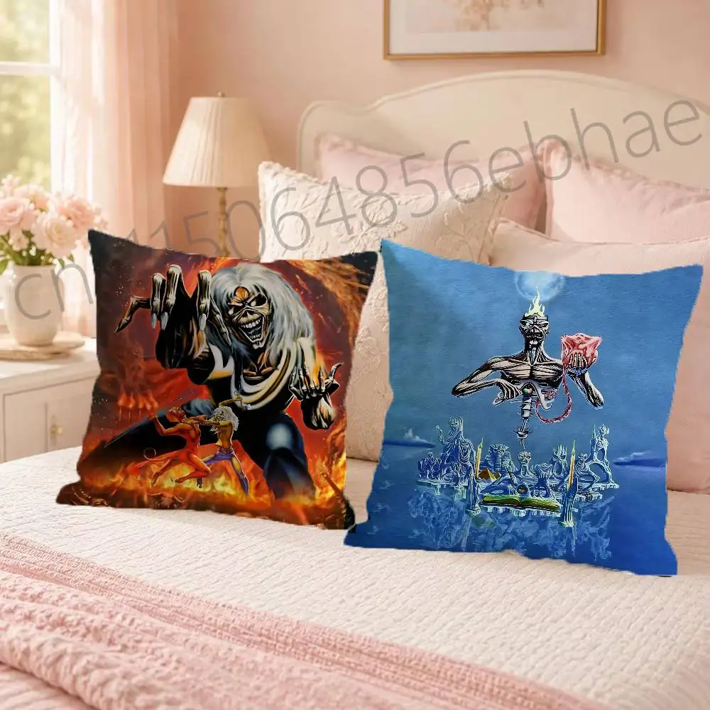 For I-Iron Run For Your M-Maiden Throw Pillow Cover 2D Double-Sided Print Soft Cushion Case for Home Sofa Bedroom Car