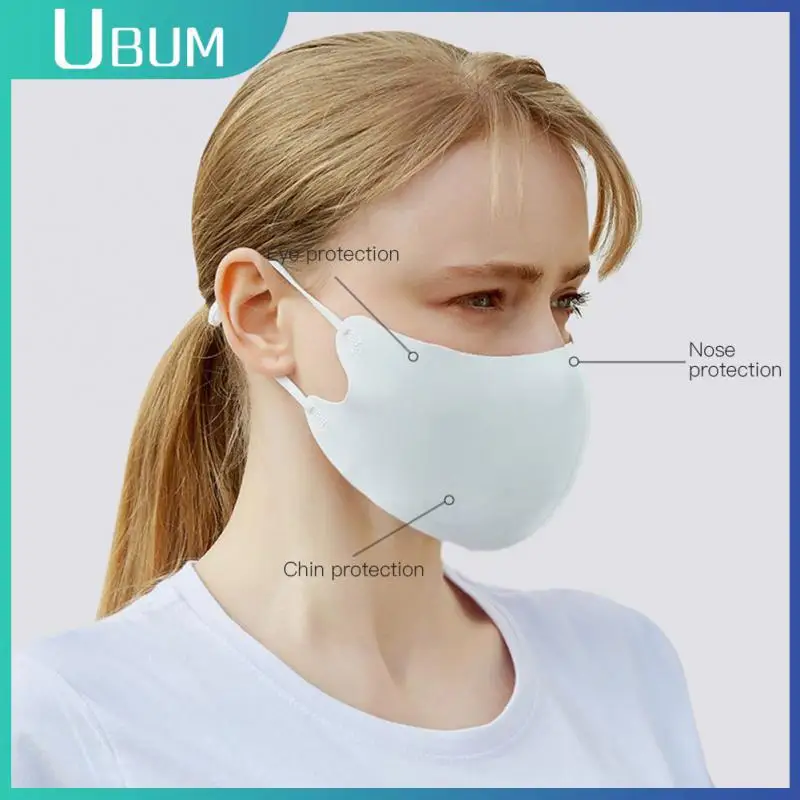 3/1 Pcs New Ice Silk Sunscreen Cycling Face Mask Windproof Dustproof 3D Stereo Mask Quick-drying Breathable Washable Mask