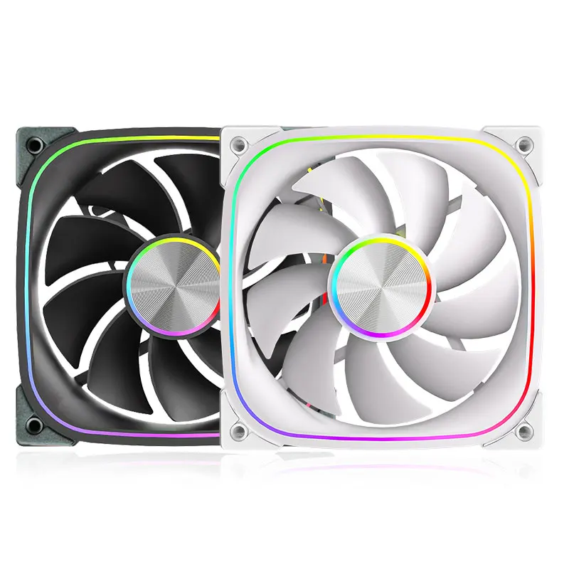 Prism 9PRO Fan 12cm Desktop Computer ARGB Divine Light Synchronous 5V Temperature Control Silent Cooling Chassis Fan