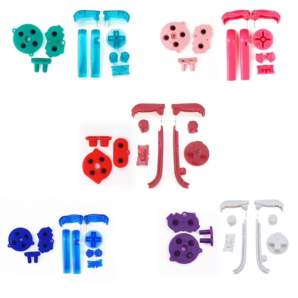 1 Set For GBA Gameboy Advance Replacement Silicone Conductive Rubber Colorful D Pads L R A B Keypads Power Button