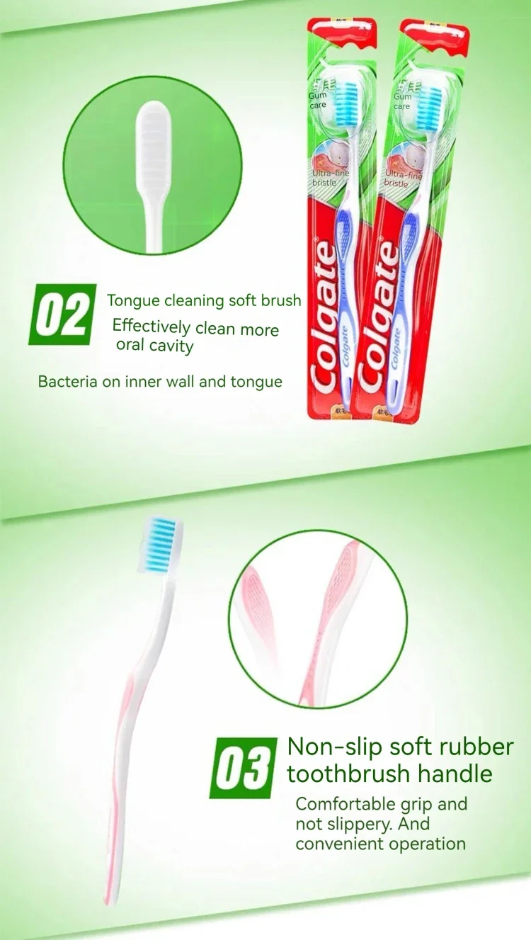 Colgate 6 Stück Zahnbürsten mit weichen Borsten für Erwachsene, Zahnaufhellung, Mundhygiene für empfindliches Zahnfleisch und Zähne, manuelle Zahnbürste für den Heimgebrauch – Detail 4