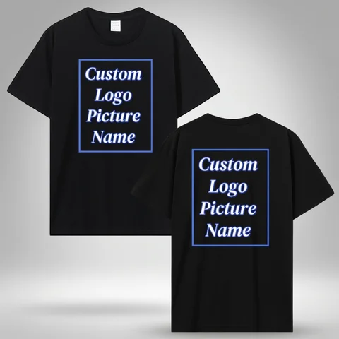 Men's Personalized T-shirt Cotton Tee Custom Shirt Make Your Design Logo Text Men Women Design Your Gift Tshirt Gift