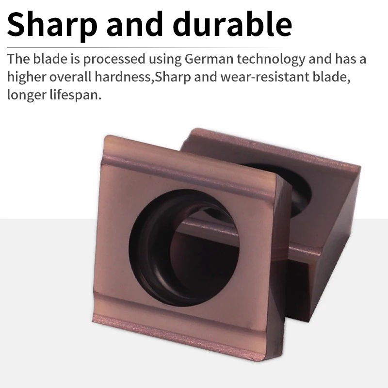 Inserção de torneamento de precisão rômbica CNC CCGT060202/09T304L-H Inserção chata de cerâmica de aço inoxidável