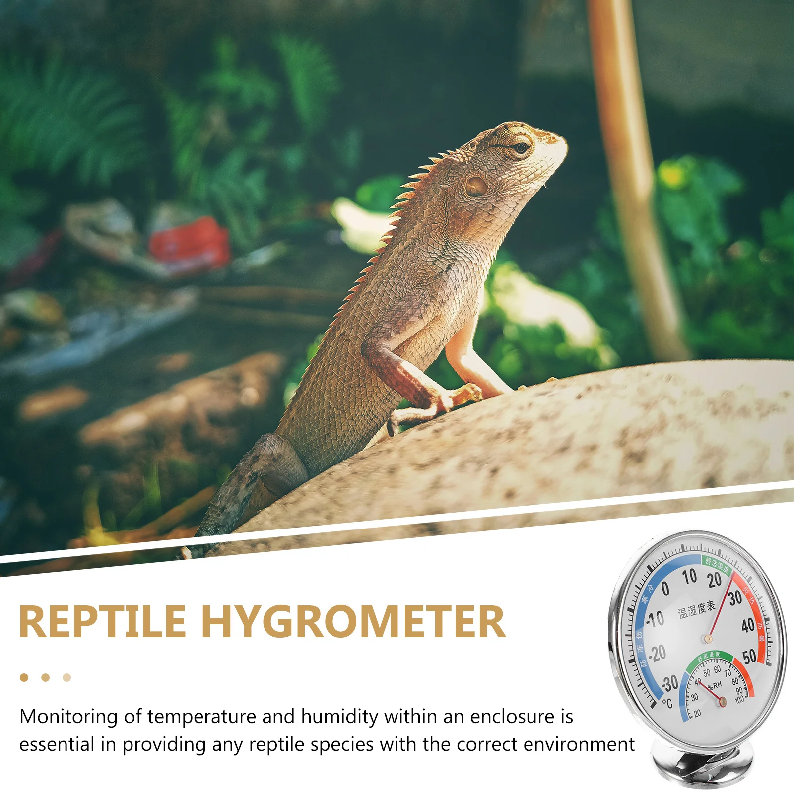 Профессиональный гигрометр-термометр для рептилий, экономящее пространство устройство