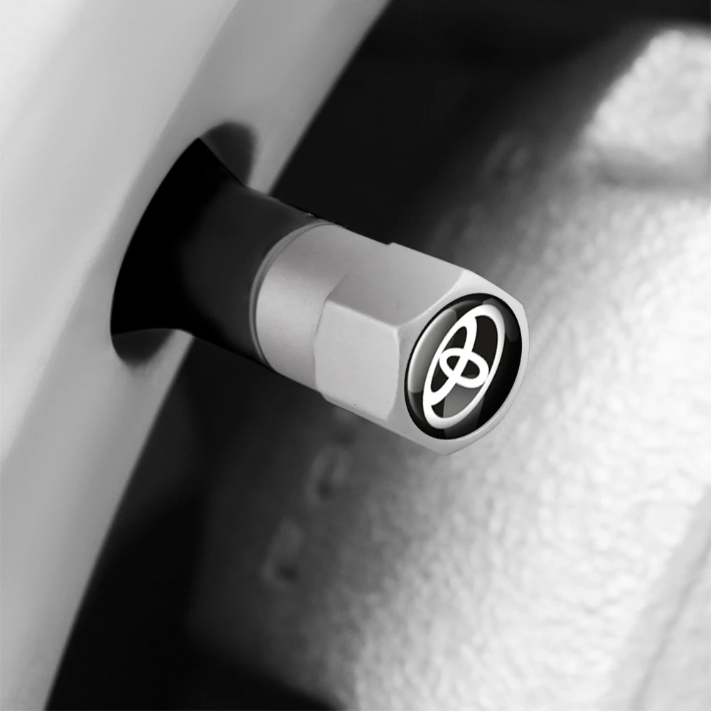 لتويوتا TRD كورولا Rav4 يارس أفينسيس شعارات اكسسوارات 4 قطعة قبعات صمام السيارة إطارات العجلات الهواء الإطارات الجذعية الغطاء الواقي #6