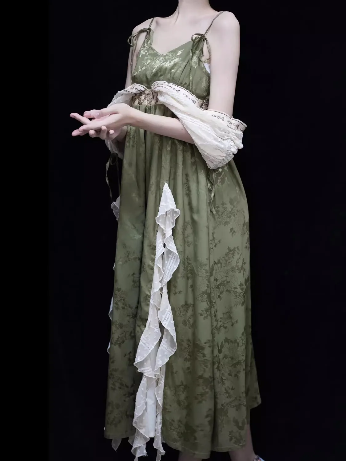 Retro New Palace Style Lolita Jacquard Elegantes Kleid Y2K Vintage Cosplay Tägliches Temperament Wunderschönes elegantes Königin Prinzessin Kleid – Detail 6