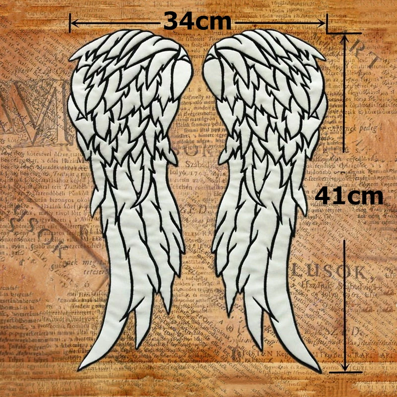 Walking Dead Governor Daryl Dixon Angel Night Reflective Wings Big Patches Tactical Badge Reflective DIY Clothing Decoration