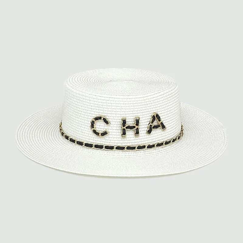 Hat For Women Panama Hat Summer Beach Hat Female Casual Lady Girls Flat Brim Straw Cap Girls Sun Hat Chapeu Feminino  Straw Hat