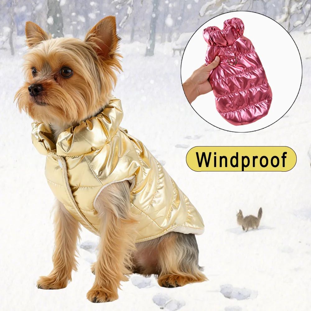 Hiking Dog Clothes For Small Medium Dogs Cats Windproof Warm Fleece Puppy Coat Vest Chihuahua French Bulldog Pet Jacket Outfits