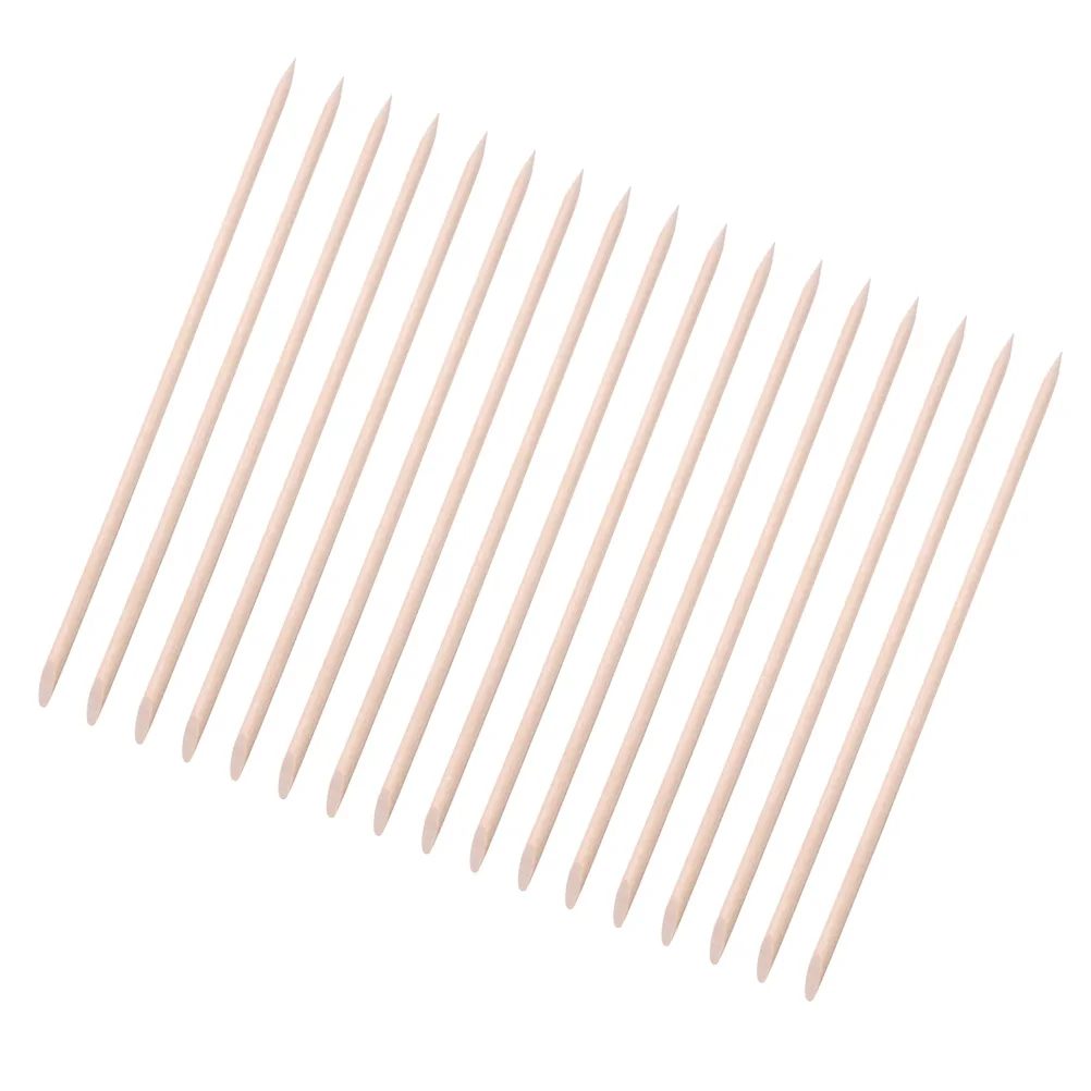 

200Pcs Double-End Wooden Nail Art Sticks Dead Skin Remover Cuticle Pusher for Manicure Pedicure 17.8cm