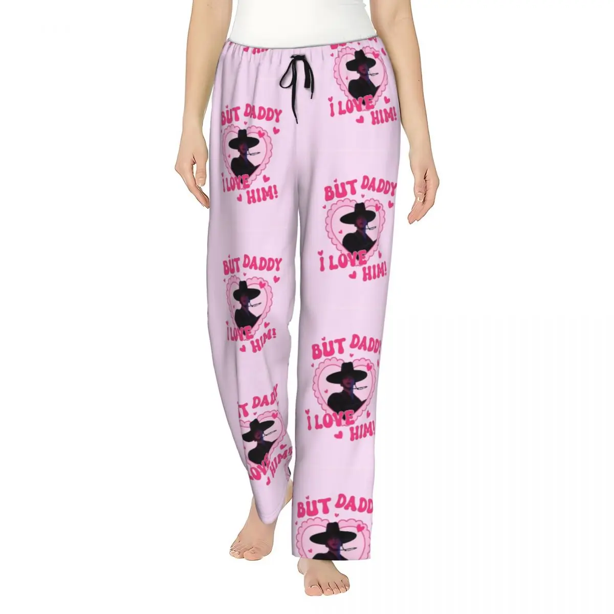 

But Daddy I Love Him Jinu KPop Demon Hunters, пижамные штаны, дышащие пижамы с карманами, женская одежда для сна, низ, одежда для сна для отдыха