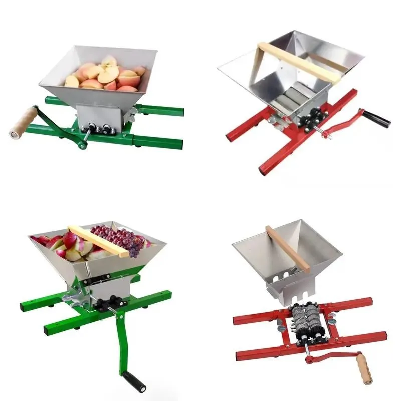 Manual Fruit and Wine Press Stainless Steel Apple Crusher Industrial Juice Maker