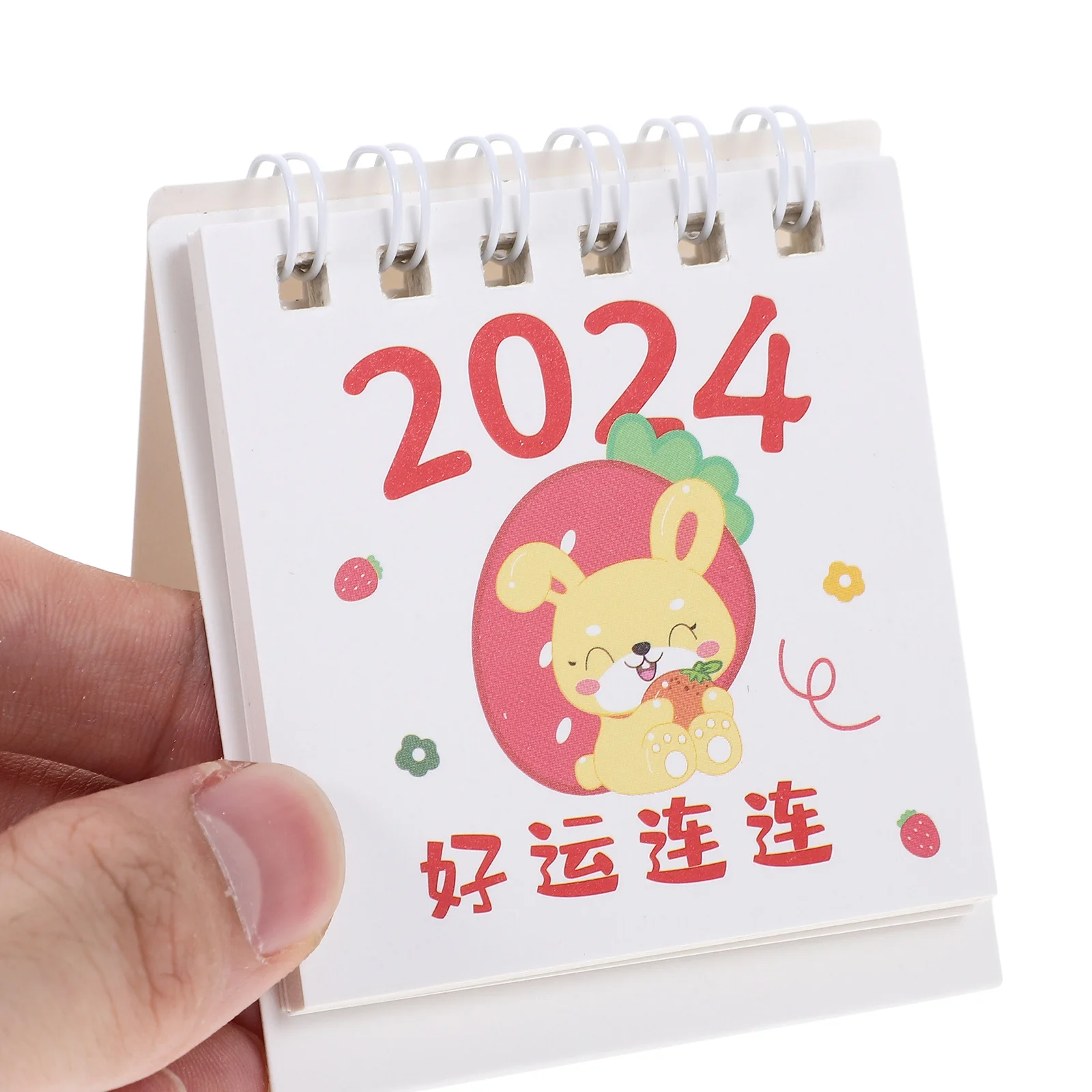 

Mini Desk Calendar 2024 Cartoon Thick Paper Flip Standing Calendar Office Desktop Monthly Planning Decor