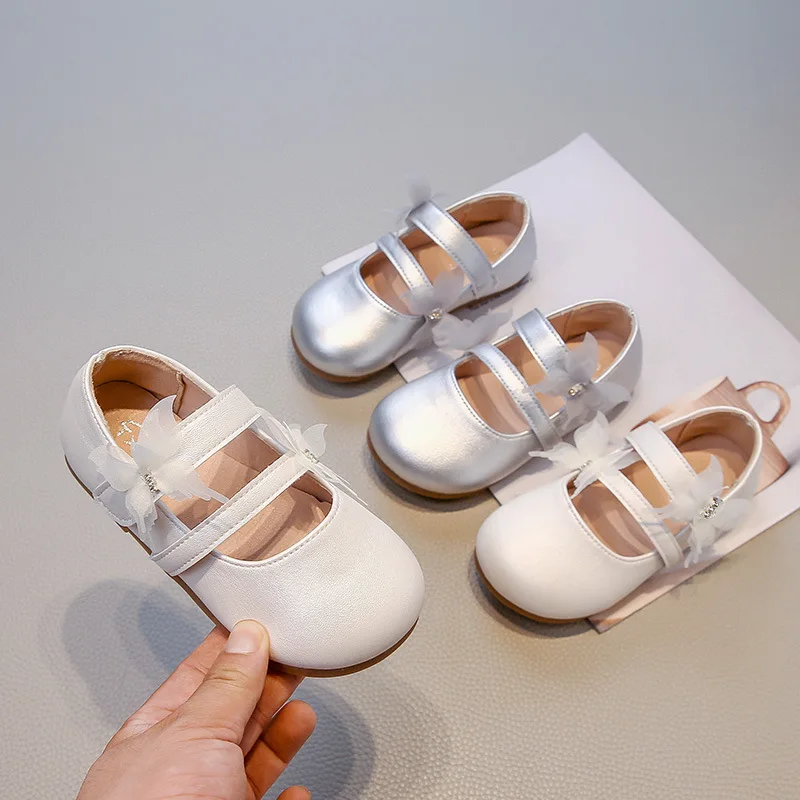 

Girls Princess Party Shoes Spring Autumn Elegant Kids Fashion Leather Shoes Wedding Ballet Versatile Children Causal Flat Shoes