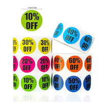 500pcs Percent Off Sticker Rolls Clearance Discount Stickers Pricemarker Tag Sticker Label for Retail Store Promotion