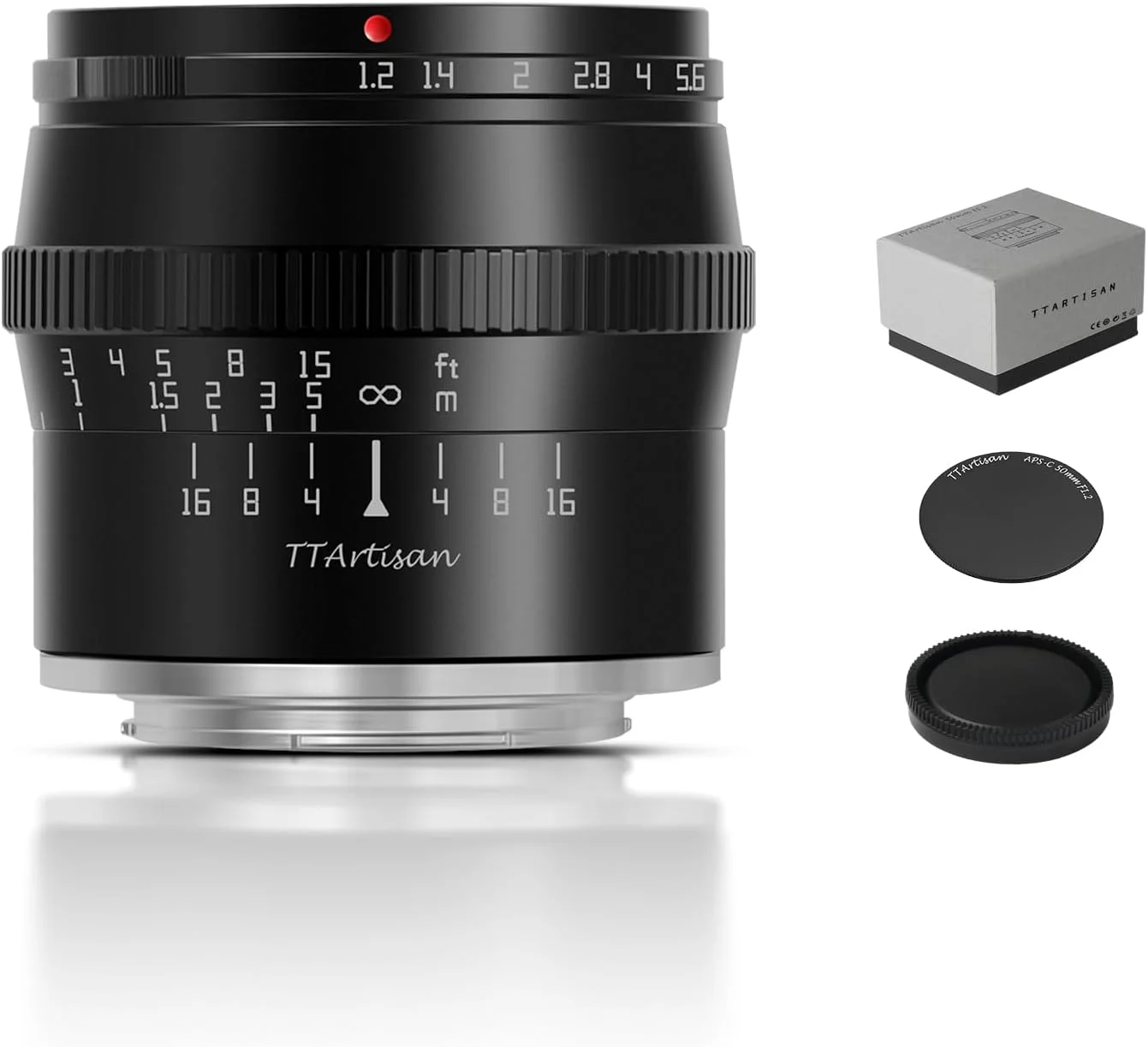 TTARTISAN 50mm F1.2 APS-C Handmatige Focus Lens voor Sony E FUJIfilm X Canon M Nikon Z Panasonic Olympus M43 Mount Grote Diafragma