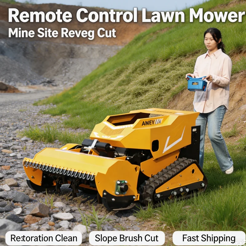 Customized New Arrival Remote Control Lawn Mower Grass Shredder 4 Stroke Labor Saving For Home Lawn