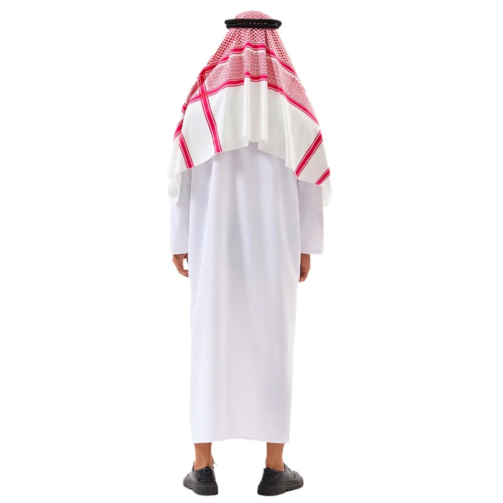 دبي الشيخ نمط العربية ثوبي مجموعة |   زي تنكري للجنسين (وشاح الرأس + اللحية + قلادة، أداء الهالوين)