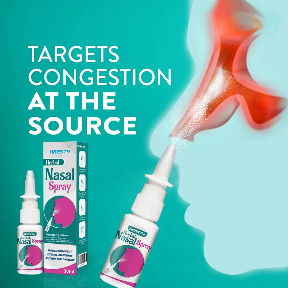 Nasal Patency Spray Allergic  Herbal Decontamination Nasal Stuck Sneezing and Runny Nasopharyngeal Care Liquid Nasal Spray