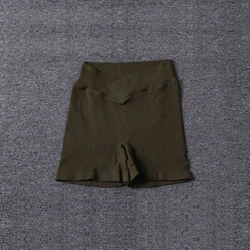 Fashion High Quality Gym v Cut Waist Shorts Seamless Womens Workout Shorts