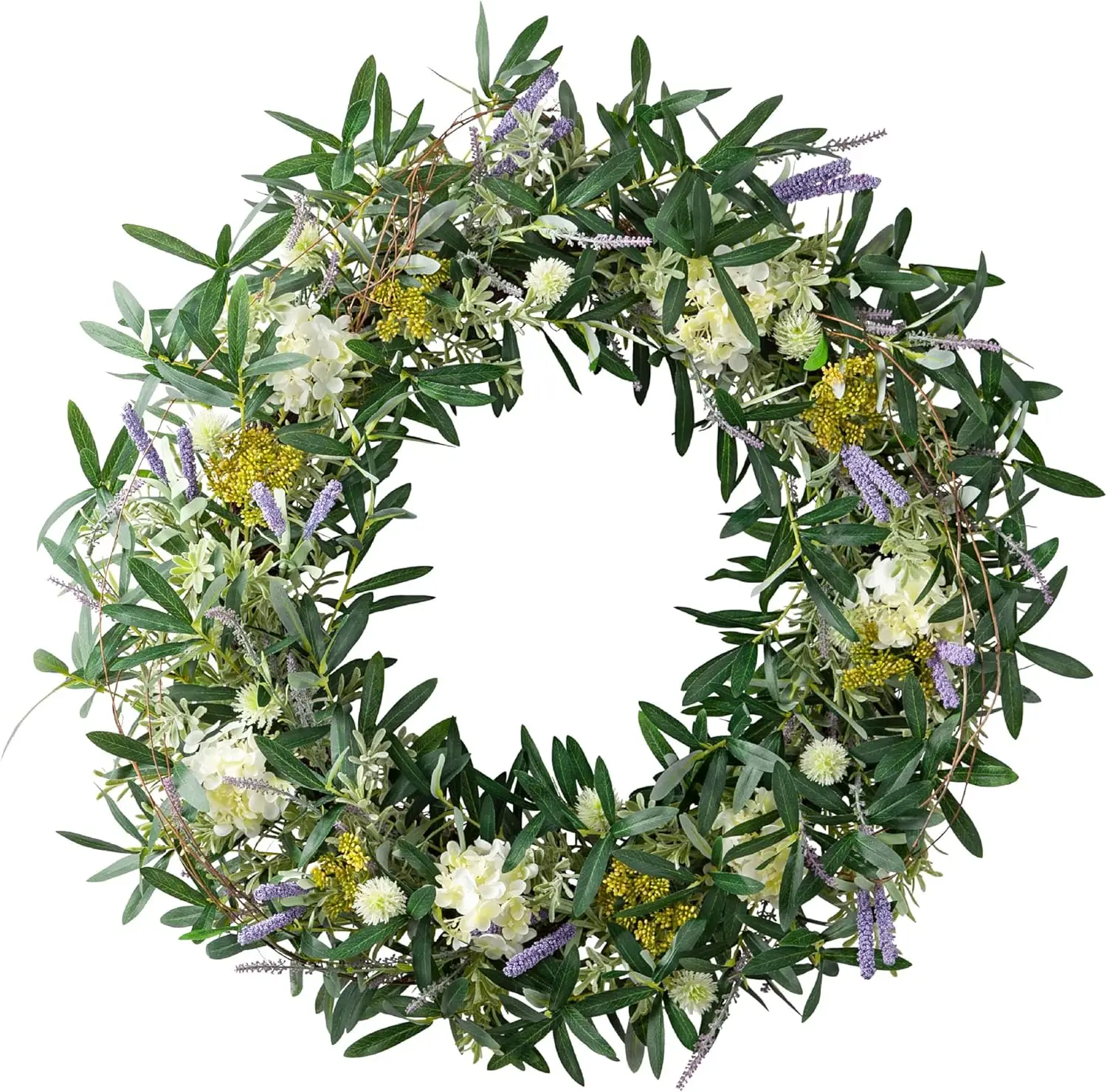 

French Market Spring & Summer Wreath - 32" Premium Floral Door Wreath for Indoor or Covered Outdoor Display